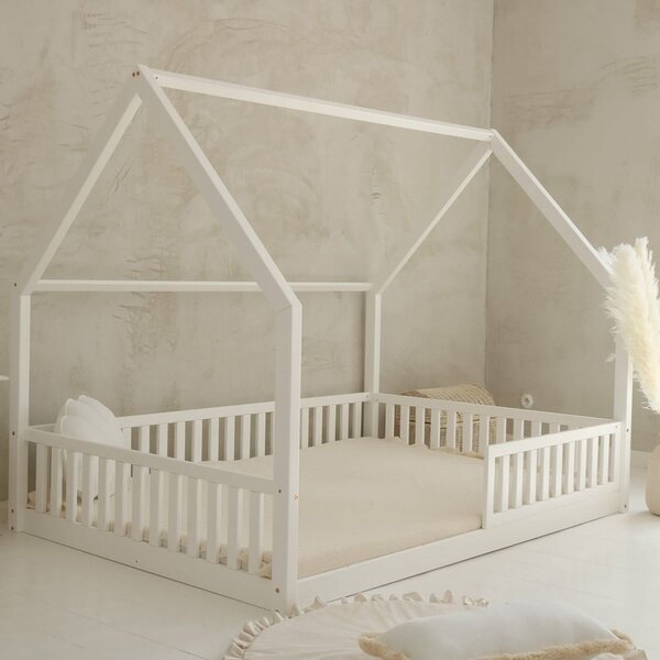 Luloo Bianco Fehér Montessori Házikó Ágy (140x200 Cm)