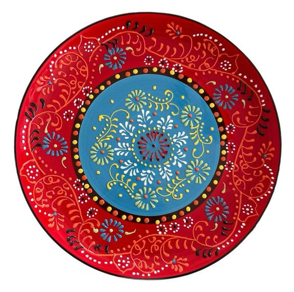 Toscana Rosso Mediterraneo kerámia lapos tányér – 30 cm