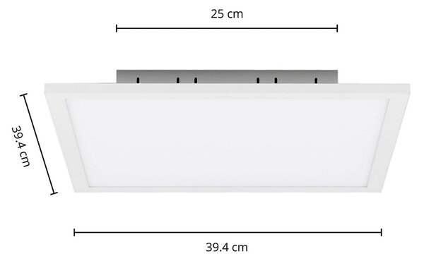 Arcchio LED panel, CCT Lysander, 39 cm, fehér, alumínium, dimmelhető, Fehér / opál, Dolgozószoba / Iroda, Alumínium, Modern