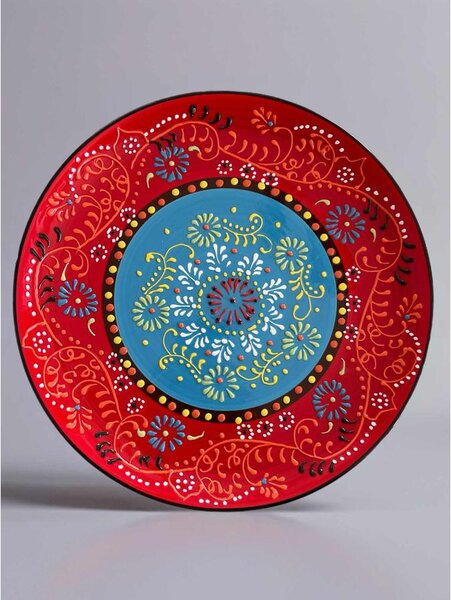 Toscana Rosso Mediterraneo kerámia lapos tányér – 30 cm