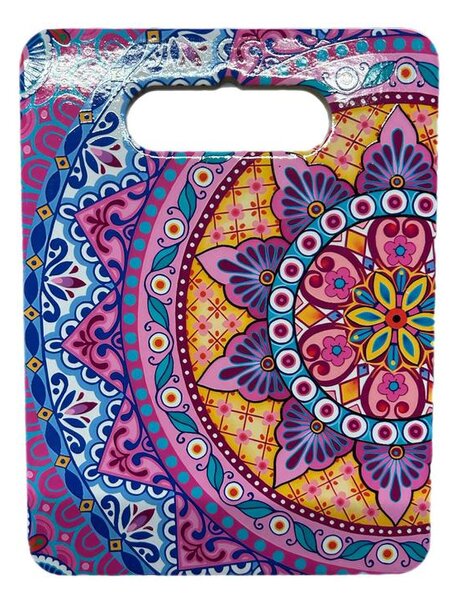Mediterrán Fiesta Mandala vágódeszka – 18 × 24 cm