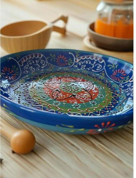 Toscana Blu Giardino kerámia salátástál – 26 cm