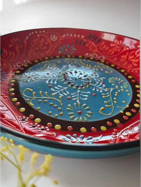 Toscana Rosso Mediterraneo kerámia salátástál – 26 cm