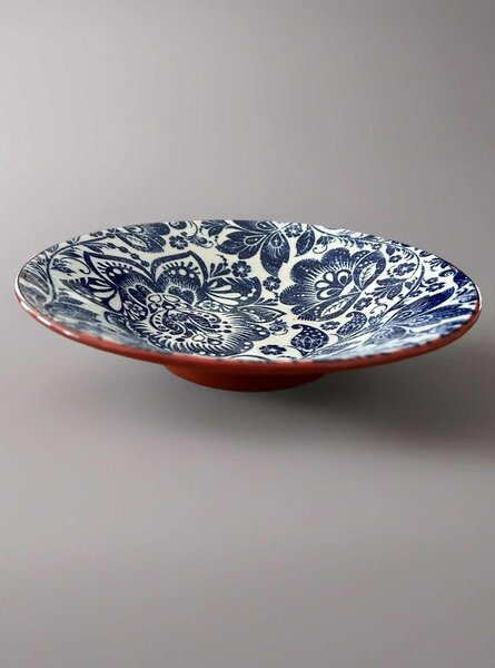 Gres Azul Virágoskert mediterrán kerámia mélytányér (24 cm)