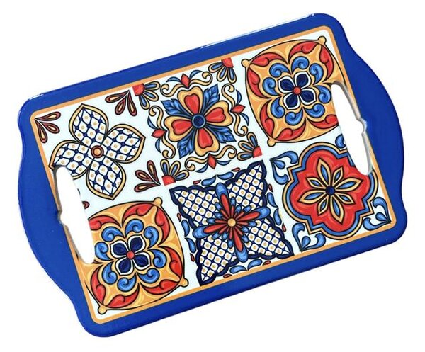 Mediterrán Fiesta színes vágódeszka – 22 × 14 cm