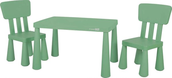 FreeON műanyag asztal 2 db Janus székkel