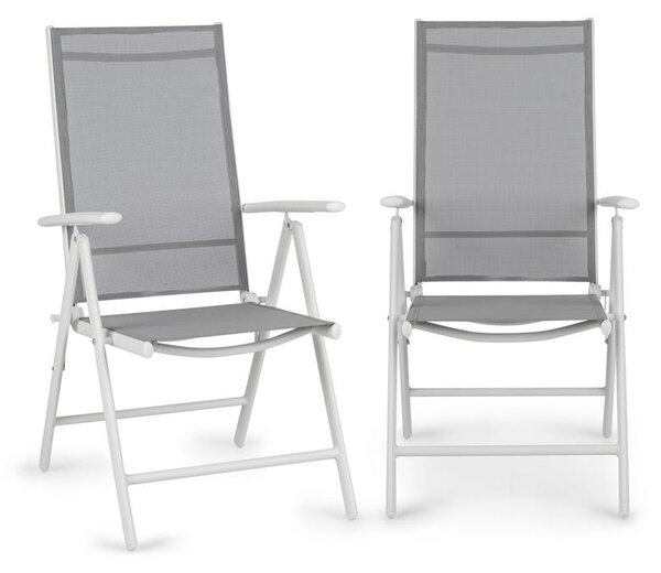 Blumfeldt Almeria, összecsukható szék, 2 darabos szett, 56,5 x 107 x 68 cm, comfortmesh, fehér