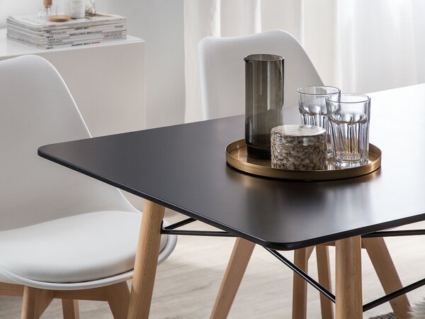 Étkezőasztal BIONDI Fekete bükkfa 140 cm 80 cm