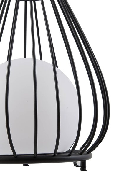 Lindby LED napelemes lámpa Kelda, fekete, fém, 38cm, dim., dimmelhető, Fekete, Alumínium, Modern
