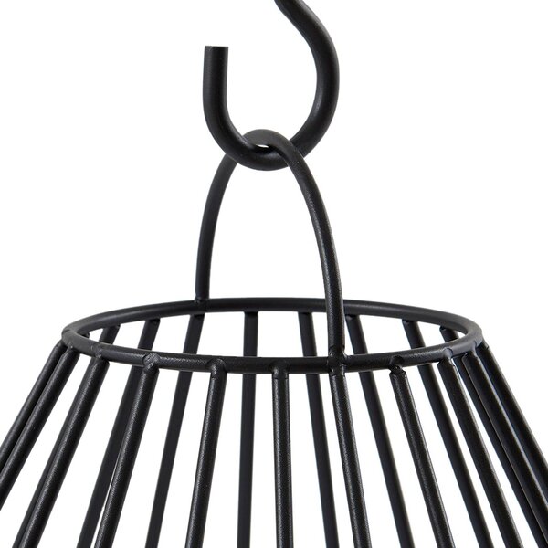 Lindby LED napelemes lámpa Kelda, fekete, fém, 38cm, dim., dimmelhető, Fekete, Alumínium, Modern