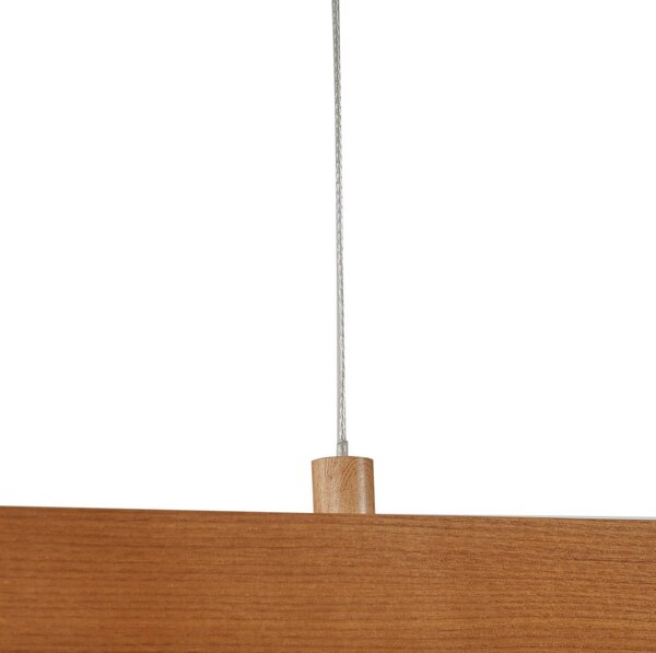 Lucande LED lógó világítás Nihalo, fa, 122 cm, dimmelhető, CCT, dimmelhető, Világos fa, Nappali / Étkező, Fa, Modern
