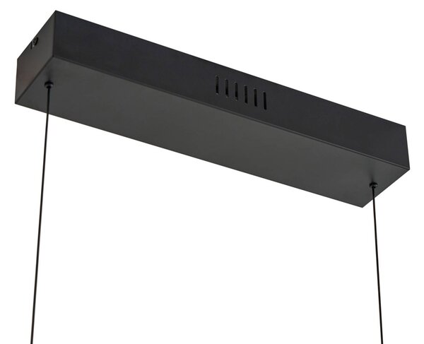 Lucande Pendolo LED-es függőlámpa, fekete, alumínium, 120 cm, dimmelhető, Fekete, Nappali / Étkező, Alumínium, Modern