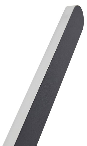 Lindby LED-es fali lámpa Borian, fekete, alumínium, 40 cm, Fekete, Nappali / Étkező, Műanyag, Modern