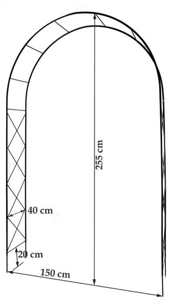 Klasszikus fém pergola