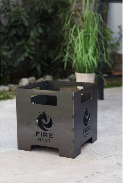 Kerti acél tűzrakóhely fészek alakú - Fire nest