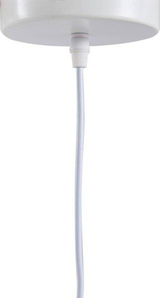Lindby lógó világítás Vitore, Ø 40 cm, textil, fehér, dimmelhető, Fehér / opál, Nappali / Étkező, Textil / szövet / selyem, Skandináv