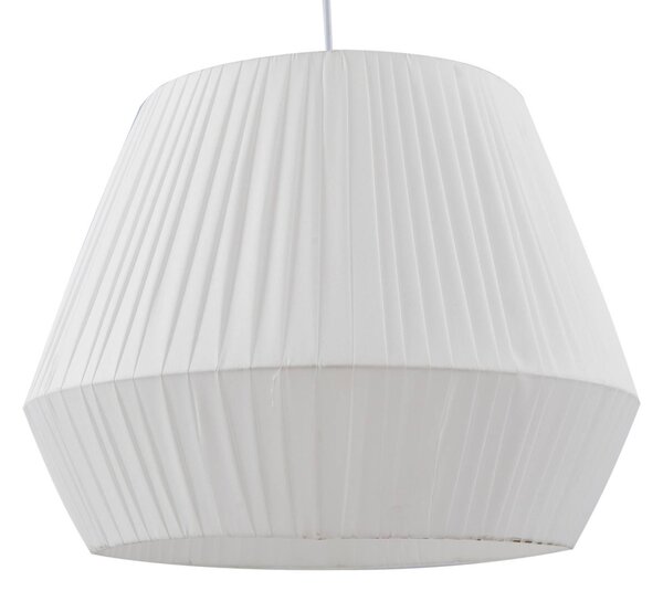 Lindby lógó világítás Vitore, Ø 40 cm, textil, fehér, dimmelhető, Fehér / opál, Nappali / Étkező, Textil / szövet / selyem, Skandináv