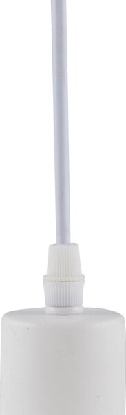 Lindby lógó világítás Vitore, Ø 40 cm, textil, fehér, dimmelhető, Fehér / opál, Nappali / Étkező, Textil / szövet / selyem, Skandináv