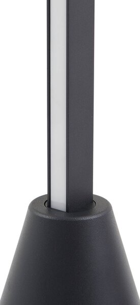 Lucande LED állólámpa Linija, fekete, magasság 110 cm, szenzoros, dimmelhető, Fekete, Nappali / Étkező, Alumínium, Modern