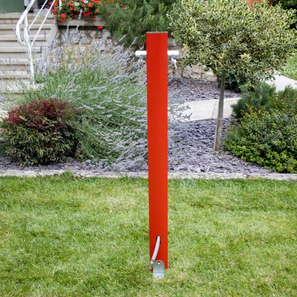 Modern alumínium álló kerti kút, piros - Aquapoint Totem