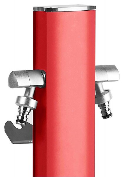 Modern alumínium álló kerti kút, piros - Aquapoint Totem