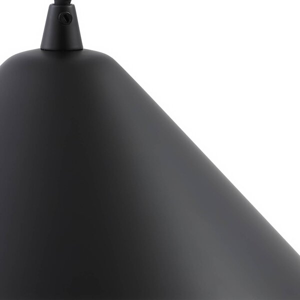 Lindby függőlámpa Clarine, fekete/fehér, Ø 50 cm, fém, dimmelhető, Fekete, Nappali / Étkező, fém, Modern