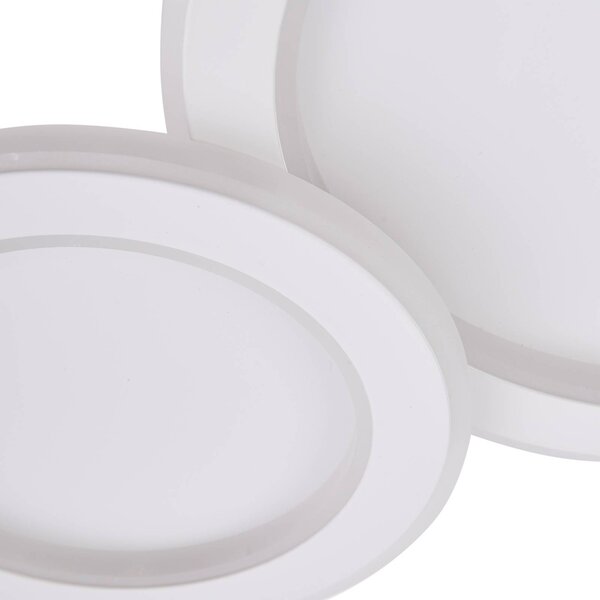 Lucande LED-es mennyezeti lámpa Diala, fehér, fém, 96 cm, dimmelhető, Fehér / opál, Nappali / Étkező, Műanyag, Modern