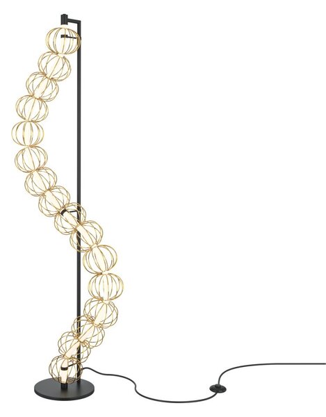 Maytoni modern állólámpa golden cage fehér sárga mymod216fl-l38g3k
