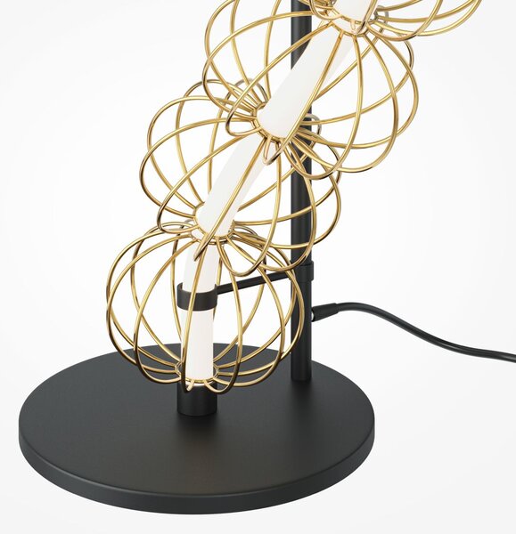 Maytoni modern állólámpa golden cage fehér sárga mymod216fl-l38g3k
