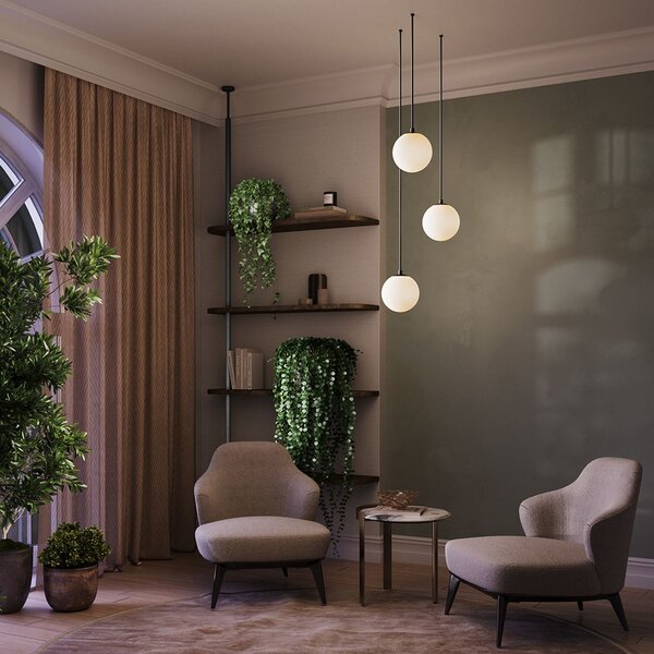 Maytoni modern függeszték luna fehér fekete myp039pl5w3k10insb