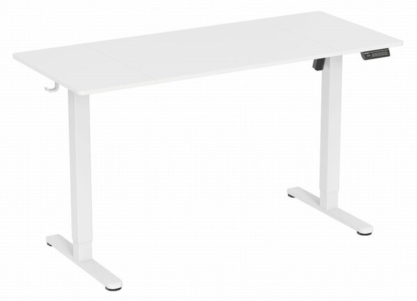 Elektromosan állítható magasságú íróasztal - 140x60cm fehér ülő-/állómunkához - LVN System Lite LV1716