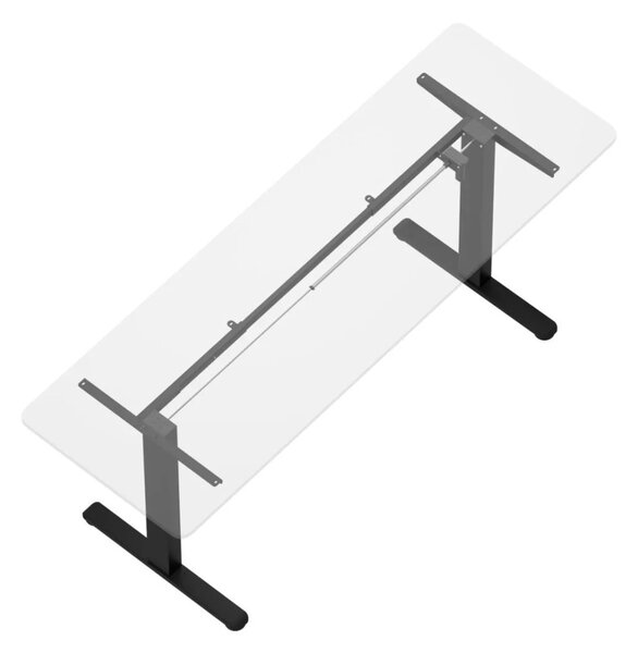 Állítható szélességű elektromos íróasztal láb ülő-/állómunkához memória funkció +USB fekete LVN System Flex+ LV0739