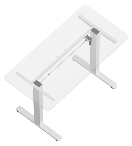 Állítható szélességű elektromos íróasztal láb ülő-/állómunkához memória funkció +USB fehér LVN System Flex+ LV0740