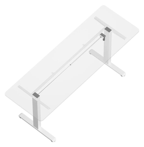 Állítható szélességű elektromos íróasztal láb ülő-/állómunkához memória funkció +USB fehér LVN System Flex+ LV0740