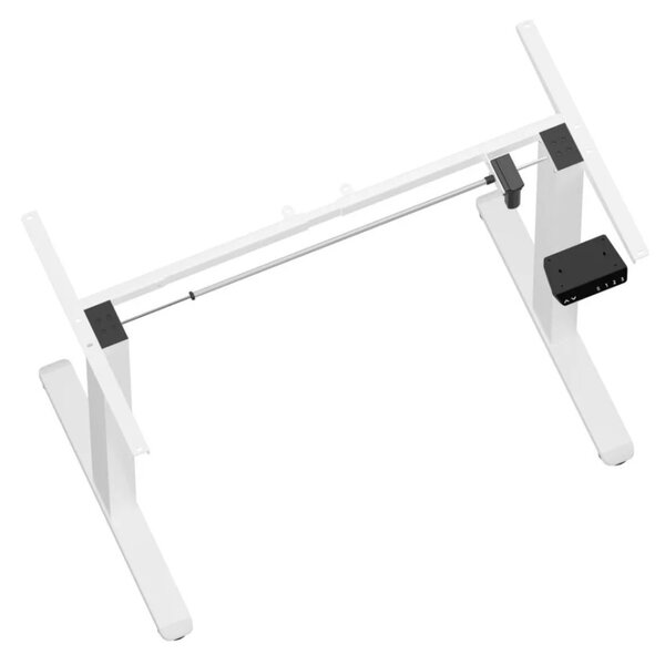 Állítható szélességű elektromos íróasztal láb ülő-/állómunkához memória funkció +USB fehér LVN System Flex+ LV0740