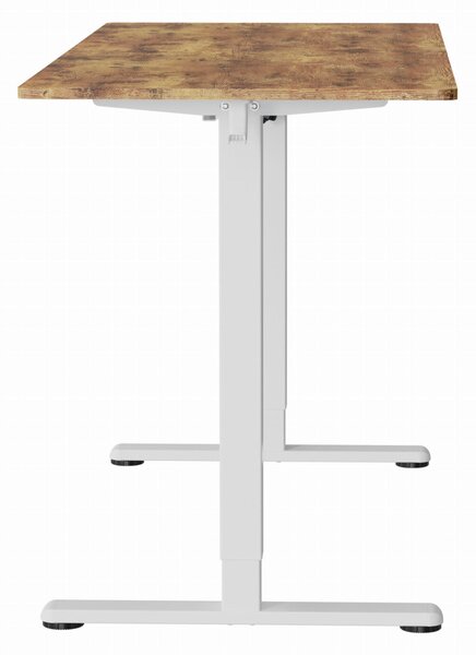 Elektromosan állítható magasságú íróasztal - 140x60cm rusztikus barna ülő-/állómunkához - LVN System Lite LV1717
