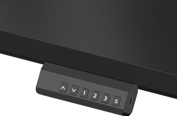 Óriás asztalokhoz | Állítható méretű elektromos íróasztal keret dupla motorral, nagy teherbírással ülő-/állómunkához memória funkció +USB-C fekete LVN System Control Flex Pro LV1352