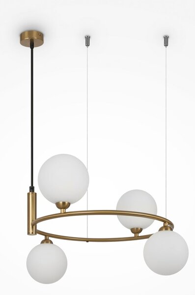 Maytoni klasszikus modern függeszték ring fehér sárgaréz mymod013pl-04bs1