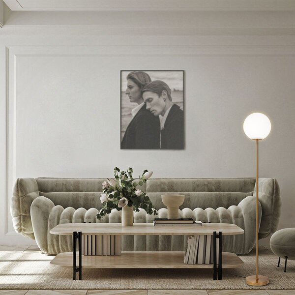 Maytoni modern állólámpa ring fehér sárgaréz mymod013fl-01bs