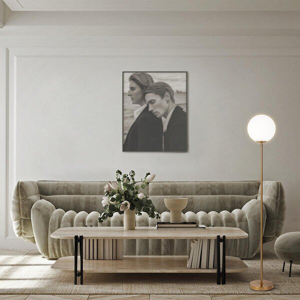 Maytoni modern állólámpa ring fehér sárgaréz mymod013fl-01bs