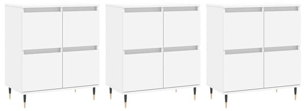 VidaXL 3 db Fehér Tálalószekrény - 180x35x70 cm