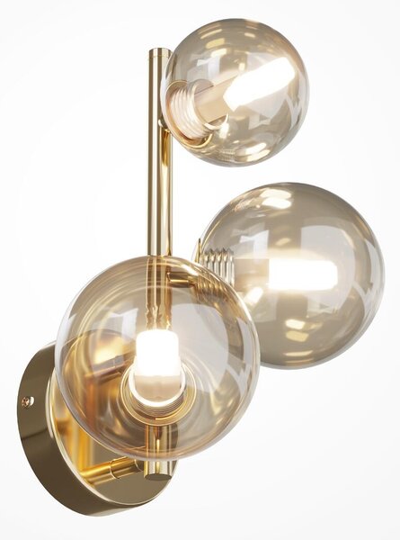 Maytoni modern fali lámpa dallas borostyán arany mymod545wl-03g