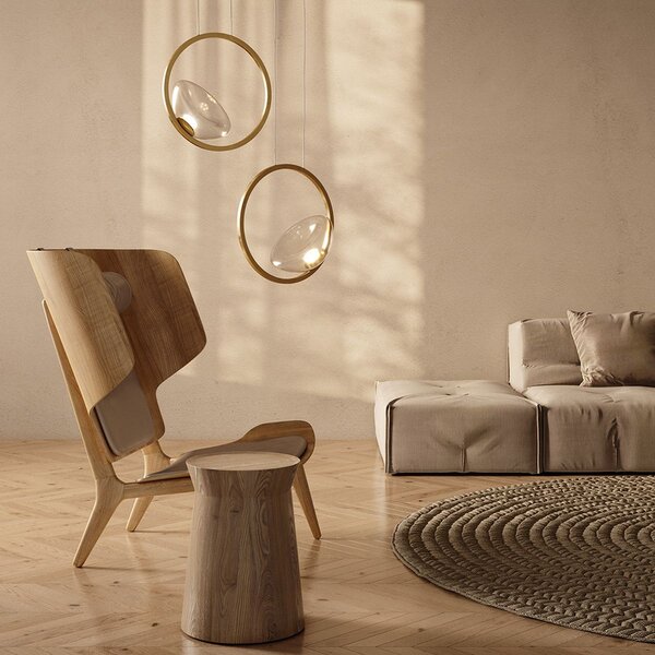Maytoni modern függeszték moon sárgaréz átlátszó mymod327pl-l5bs3k