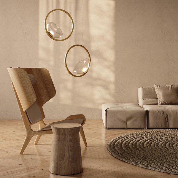 Maytoni modern függeszték moon sárgaréz átlátszó mymod327pl-l5bs3k