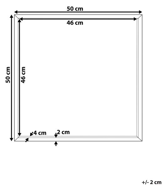 Falitükör BRIGNOLES 50 cm 50 cm Fehér