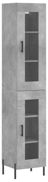 Modern Magasszekrény - Betonszürke - 180 cm
