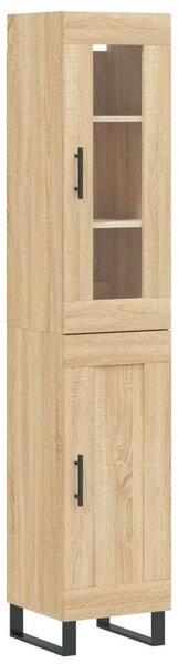 VIDAXL Sonoma Tölgy Fa Magasszekrény - 34,5x34x180 cm