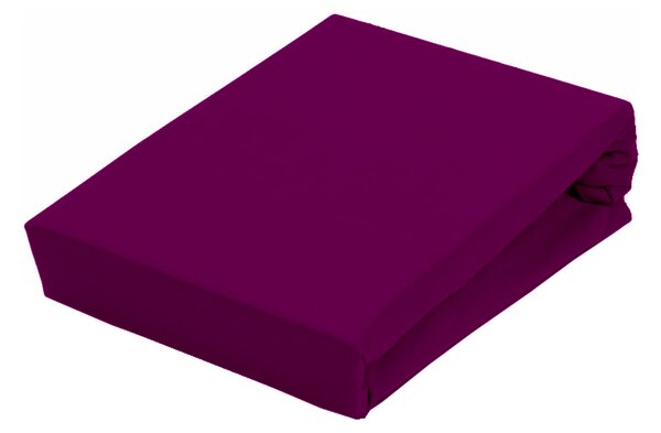 Aga lepedő JERSEY 90x200 cm Lepedő színe: Sötétlila