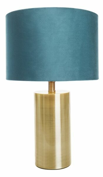 Amara asztali lámpa bársony búrával Türkiz/arany 27x27x43 cm
