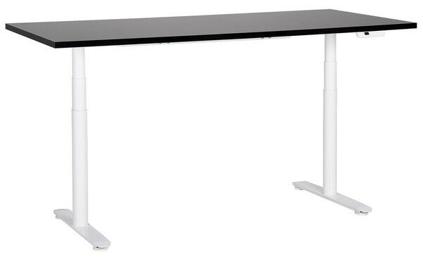 Fekete és fehér elektromosan állítható íróasztal 180 x 80 cm DESTINAS